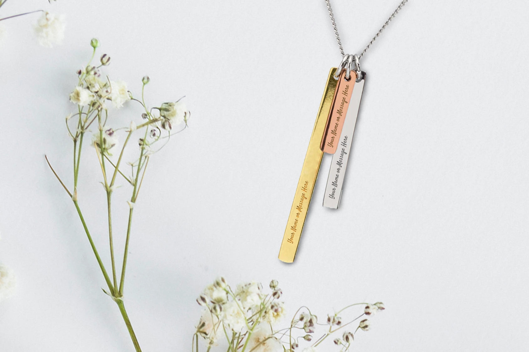 Personalised Gold & Sterling Silver Name Necklaces