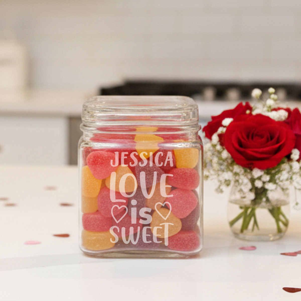 Personalised Glass Storage Jar – Airtight Biscuit, Sweet &amp;amp; Treat Jar (1L / 1.5L)