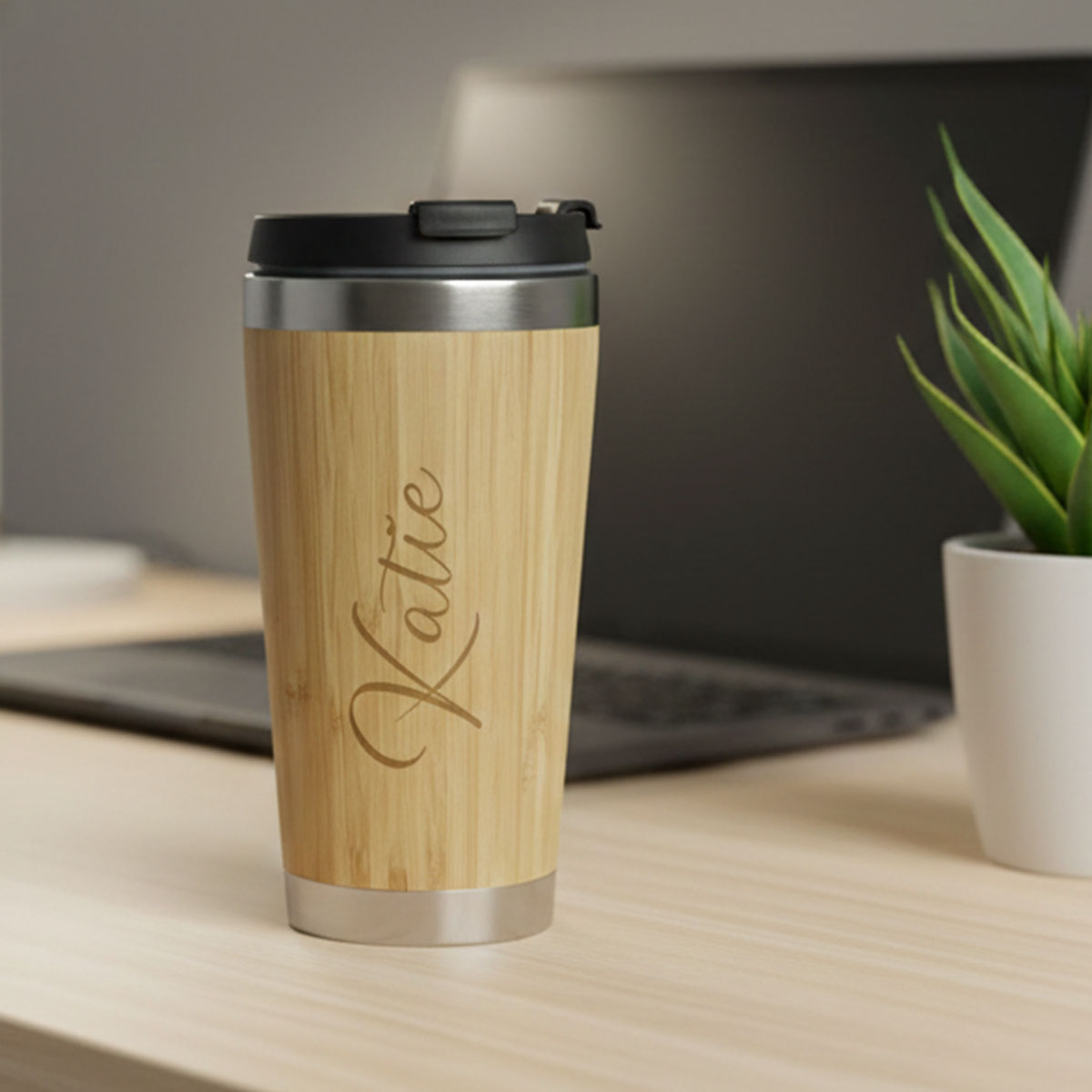 Thermal Bamboo Encased Travel Eco Mug