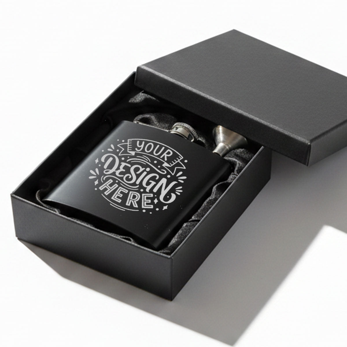 Black 150ml Stainless Steel Hip Flask