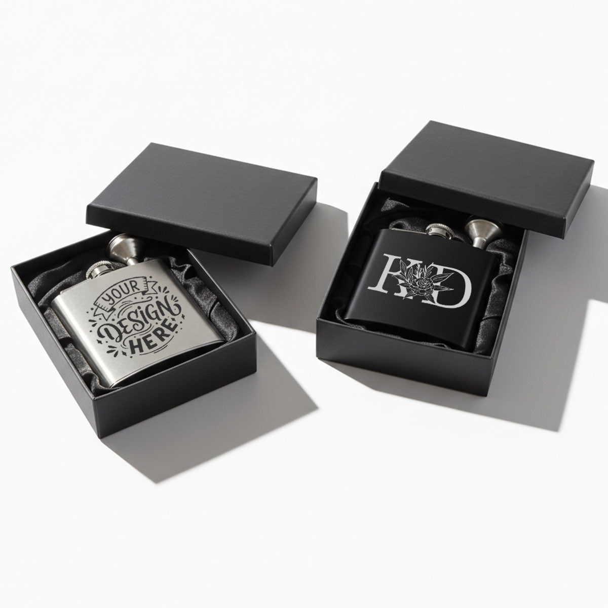 Black 150ml Stainless Steel Hip Flask