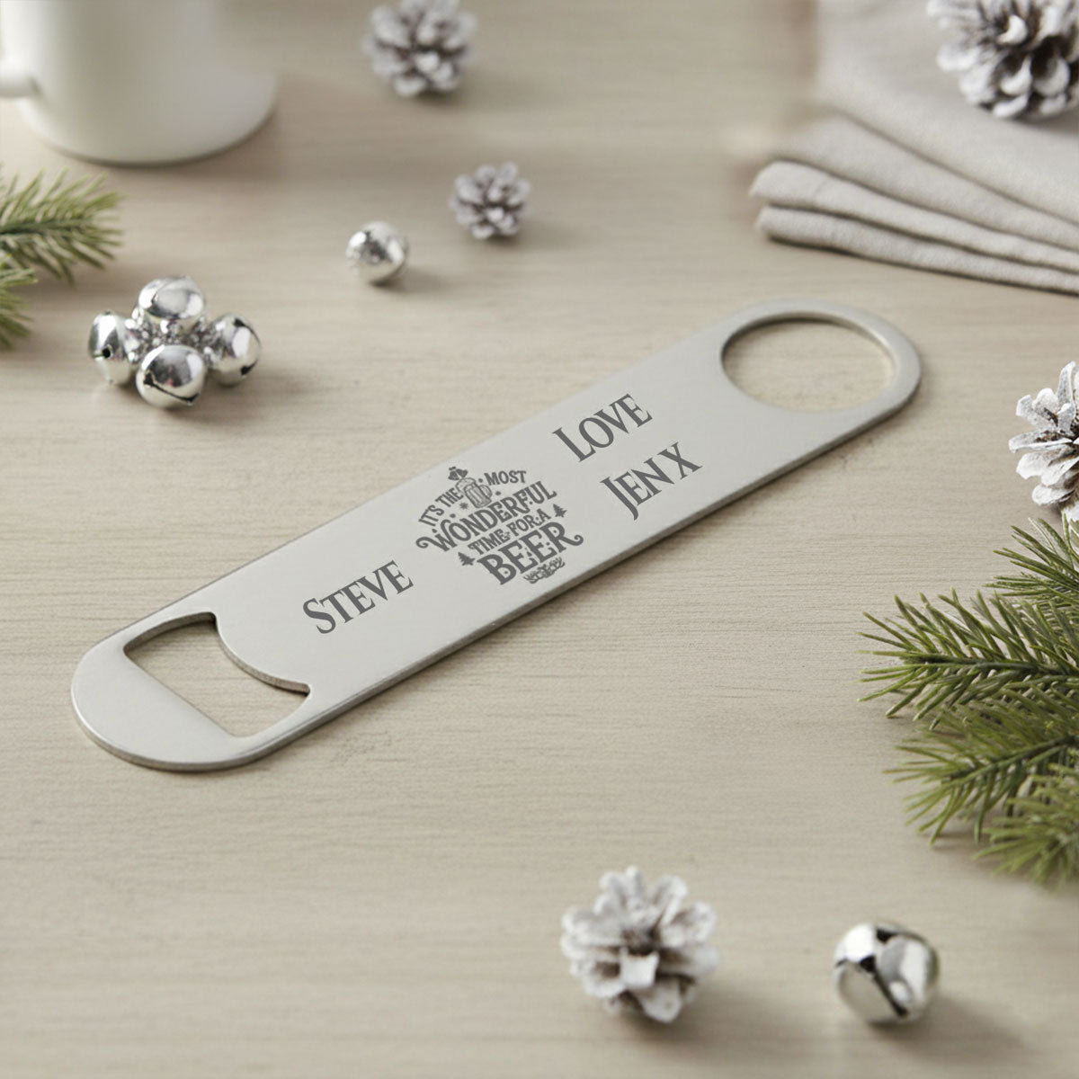 Its The Most Wonderful Time For A Beer Stainless Steel Silver Bottle Opener