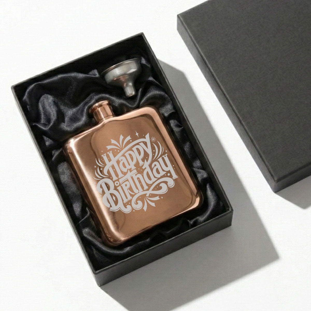 6oz Rose Gold Copper Hip Flask – Luxury Stainless Steel Gift