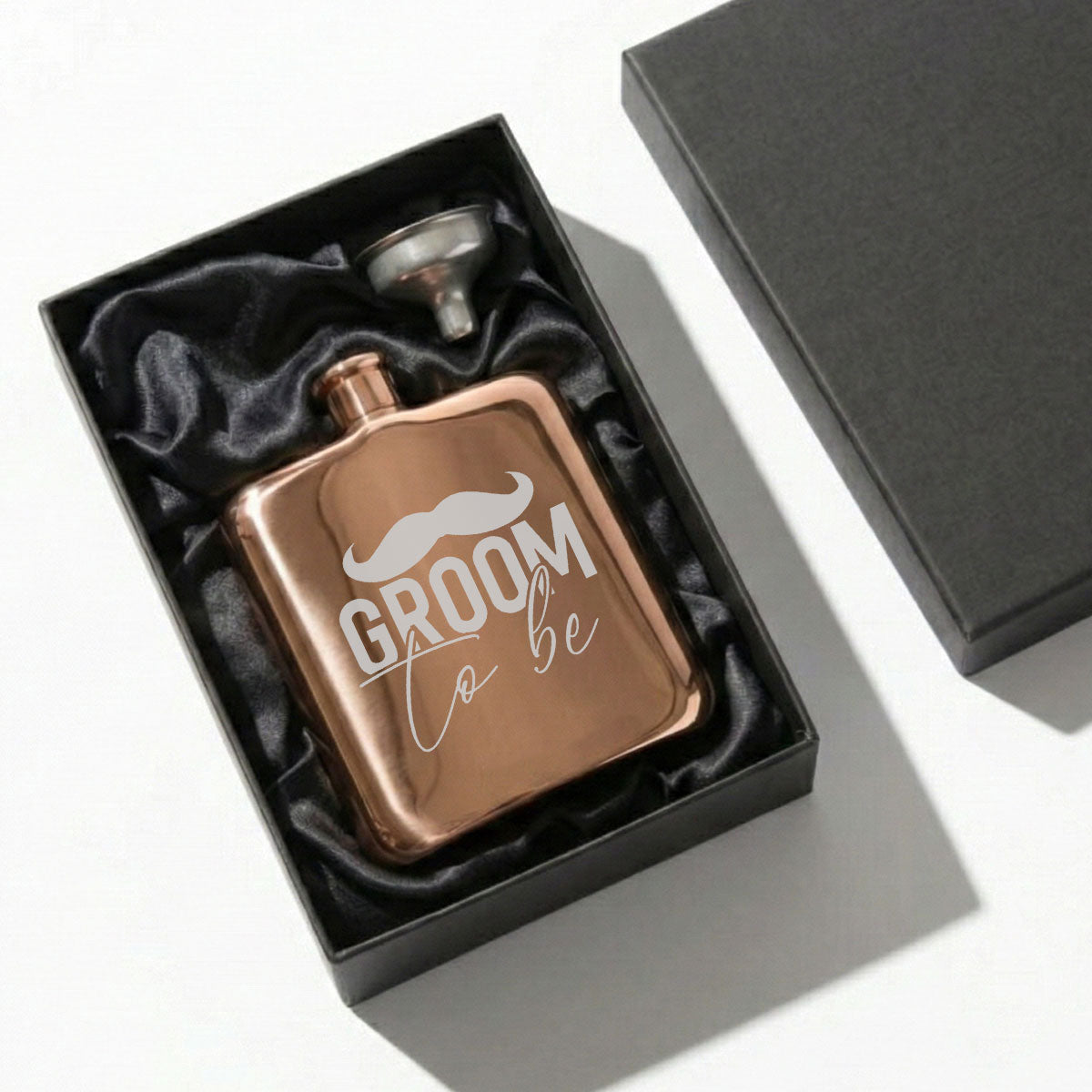 6oz Rose Gold Copper Hip Flask – Luxury Stainless Steel Gift