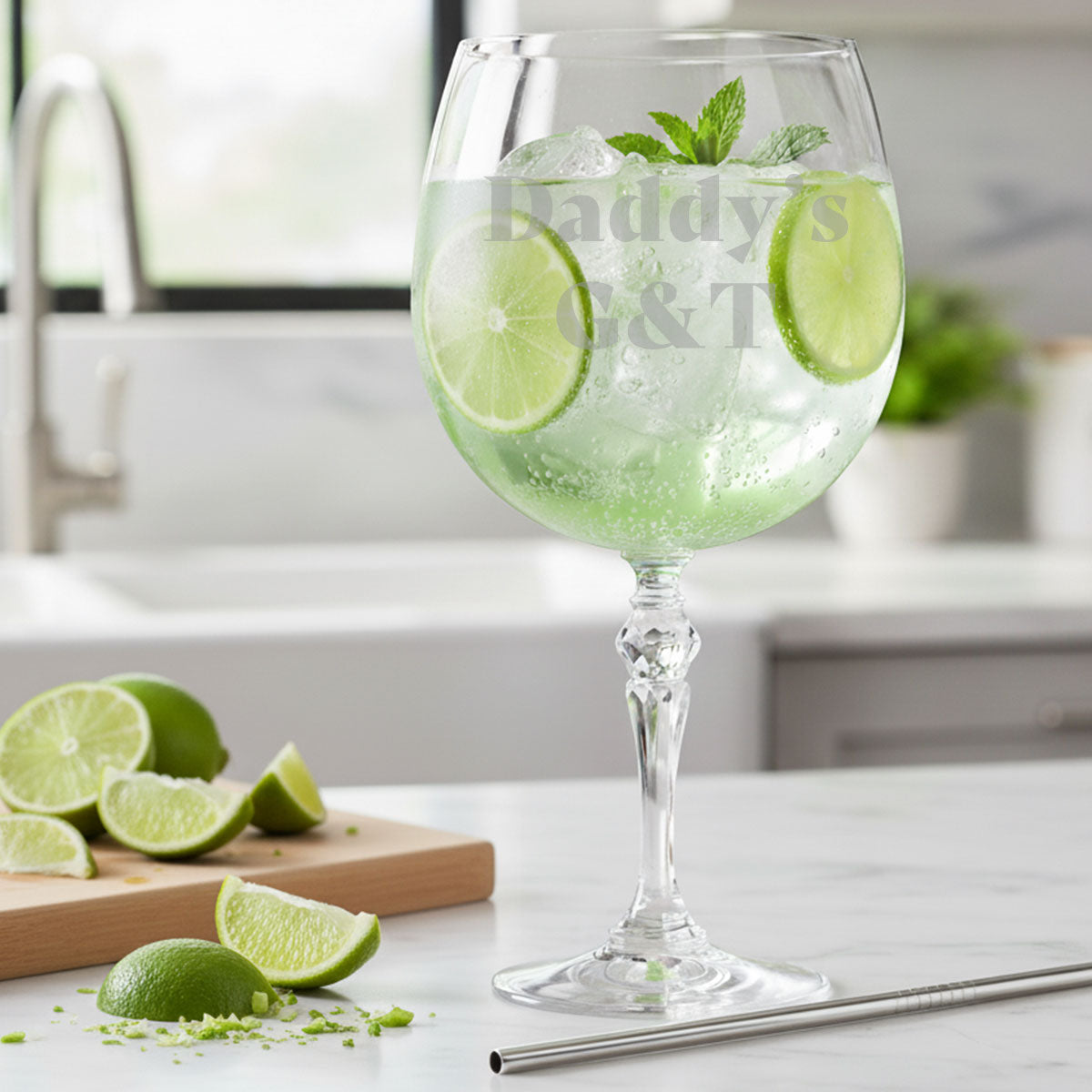 Crystal Diamond Stem Balloon Gin Glass 63cl