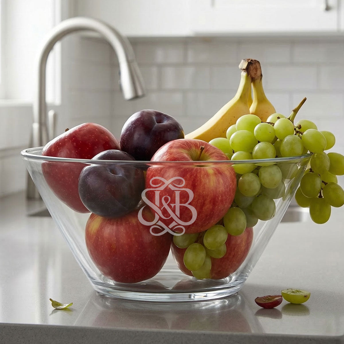 Personalised Glass Fruit Bowl
