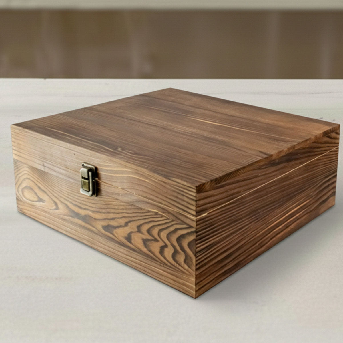 Luxury Decanter Glass and Whisky Stone Wooden Box Set