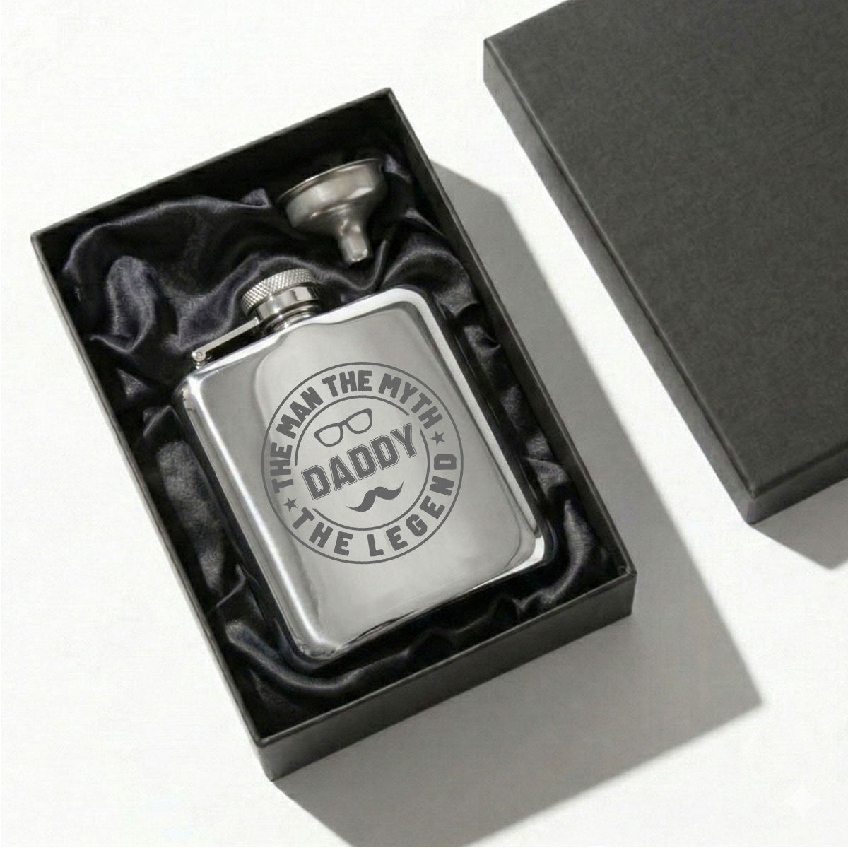 6oz Silver Hip Flask – Luxury Stainless Steel Gift