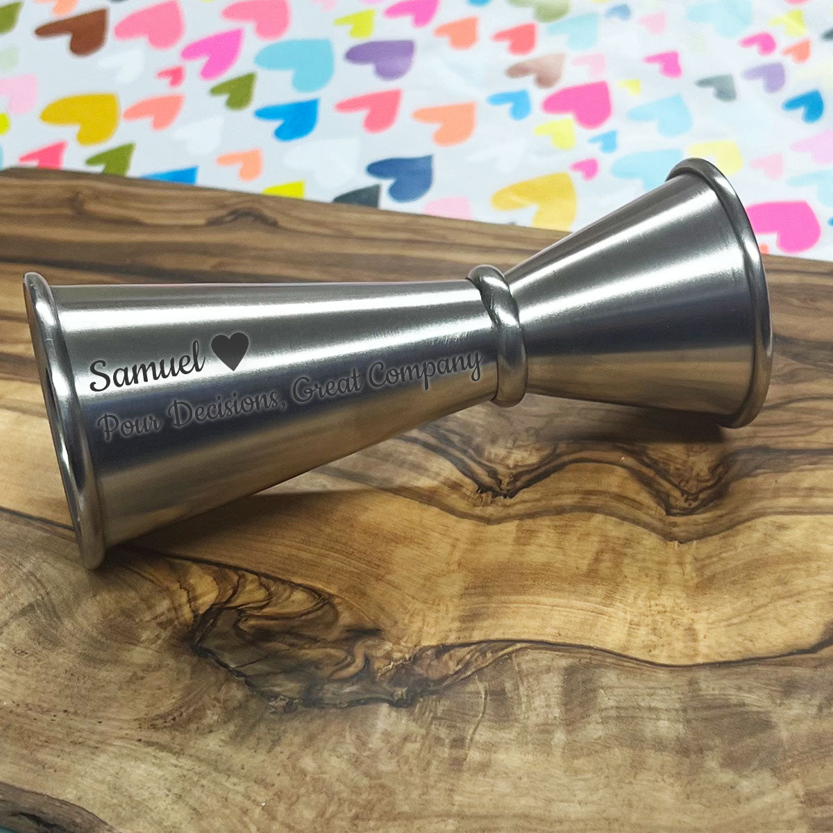 Pour Decisions, Great Company Engraved Spirit Measure