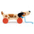 Mentari  Personalised Pull Along Puppy - Dog on Wheels - Plastic Free Toy