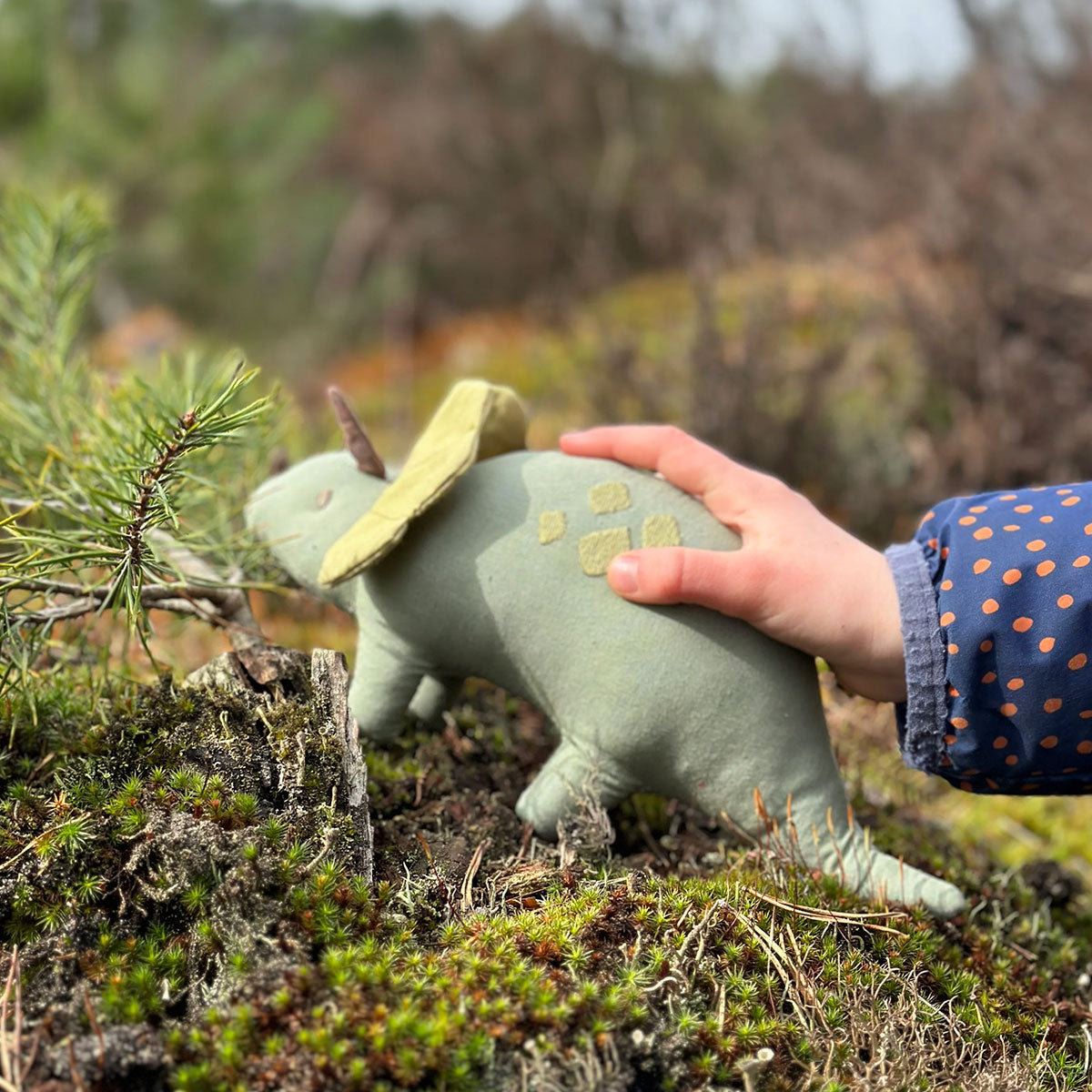 Linen Dinosaur Keepsake Soft Toy