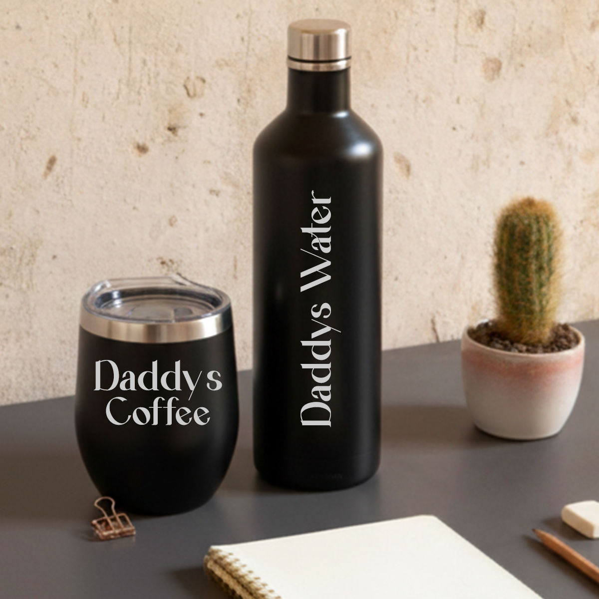 Stainless Steel Wine Bottle Style Flask - Screw Top 500ml
