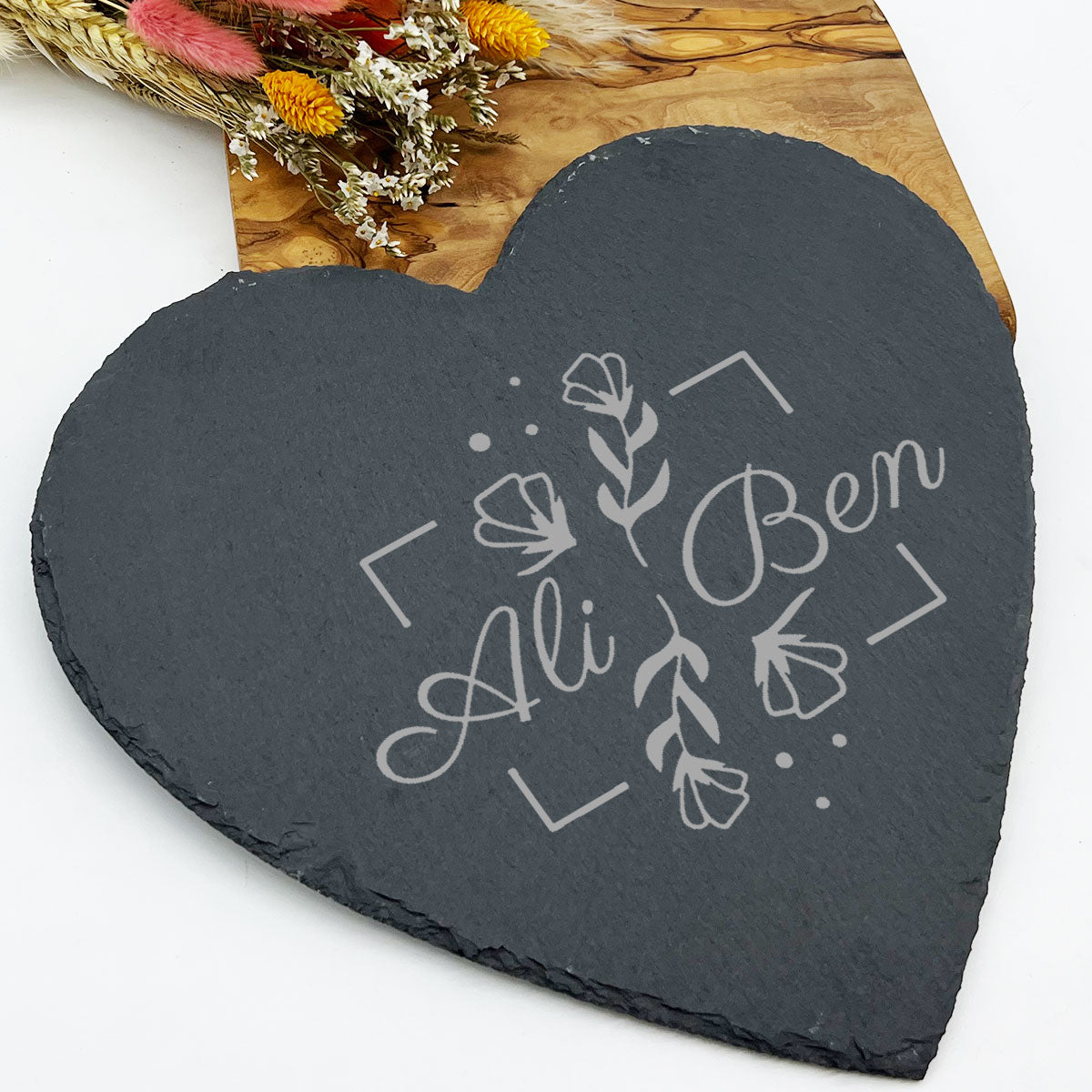 Natural Slate Heart Board