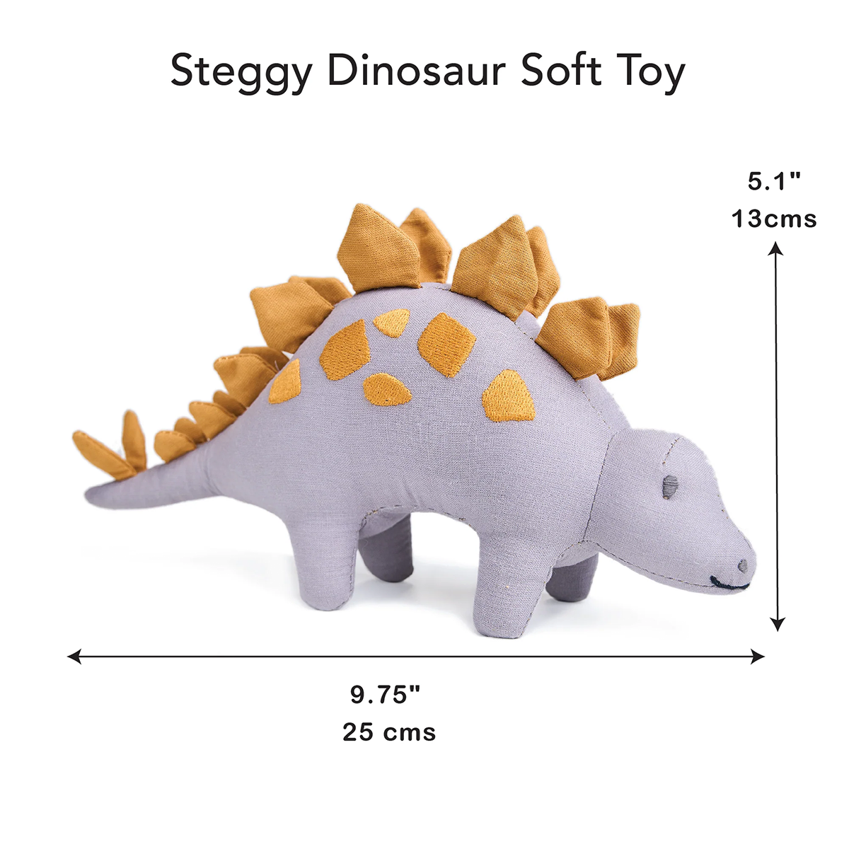Linen Dinosaur Keepsake Soft Toy
