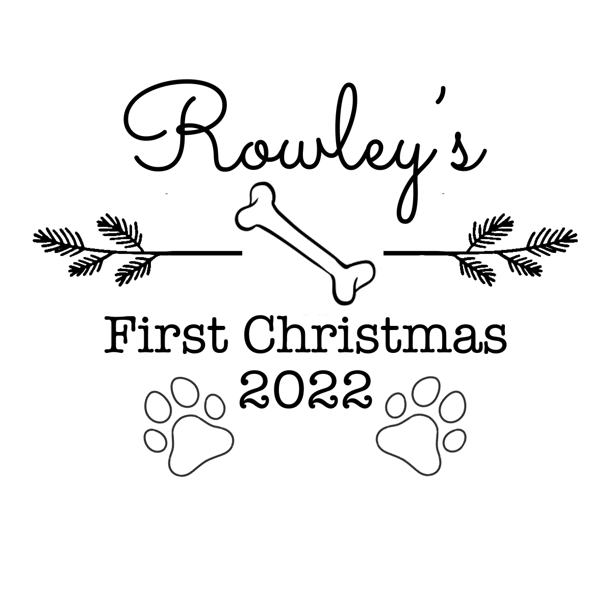 Personalised Dogs First Christmas Bauble | Christmas Bauble