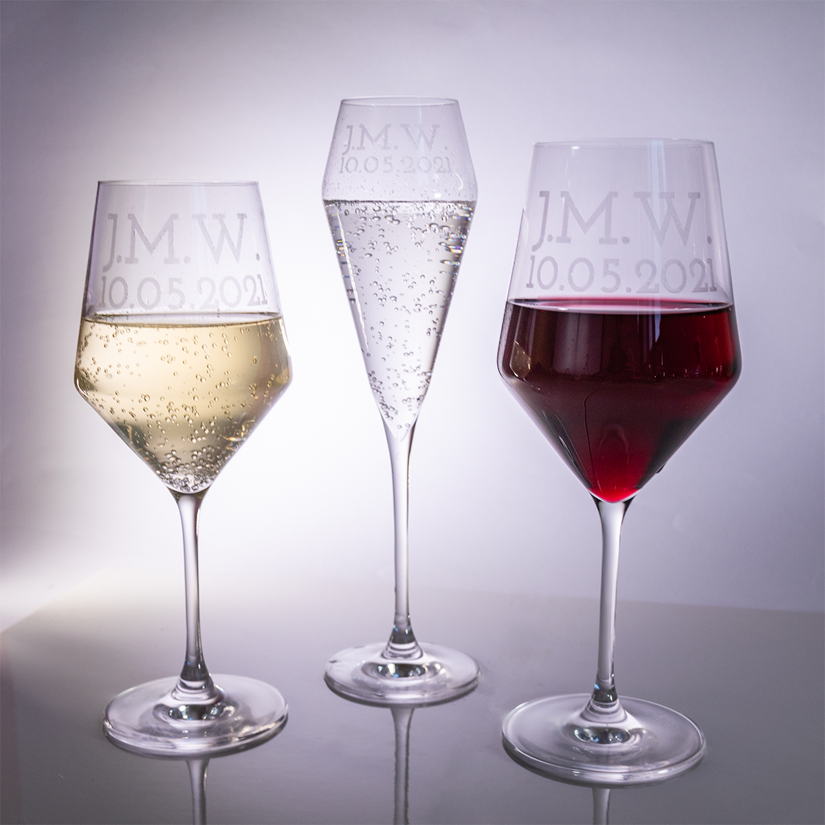 Personalised Crystal White Wine Glass Glass Engraved Personalise Gift