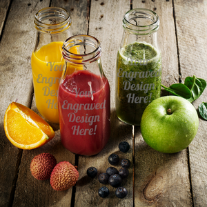 Personalised Mini Bottle Smoothie Glass Juice Bottle Engraved