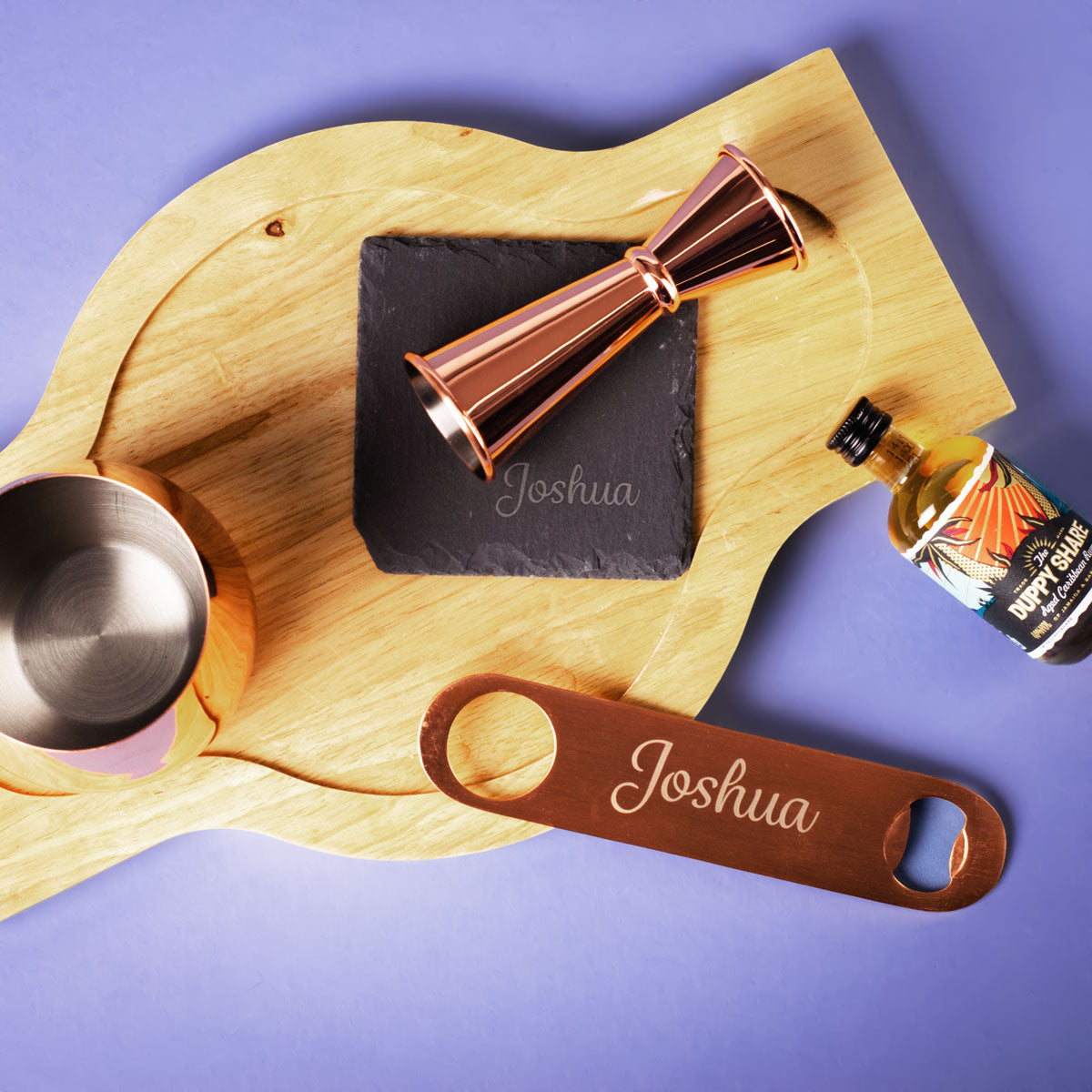 Personalised Copper Cocktail Gift Set with Alcohol  | The Engraved Gift Workshop