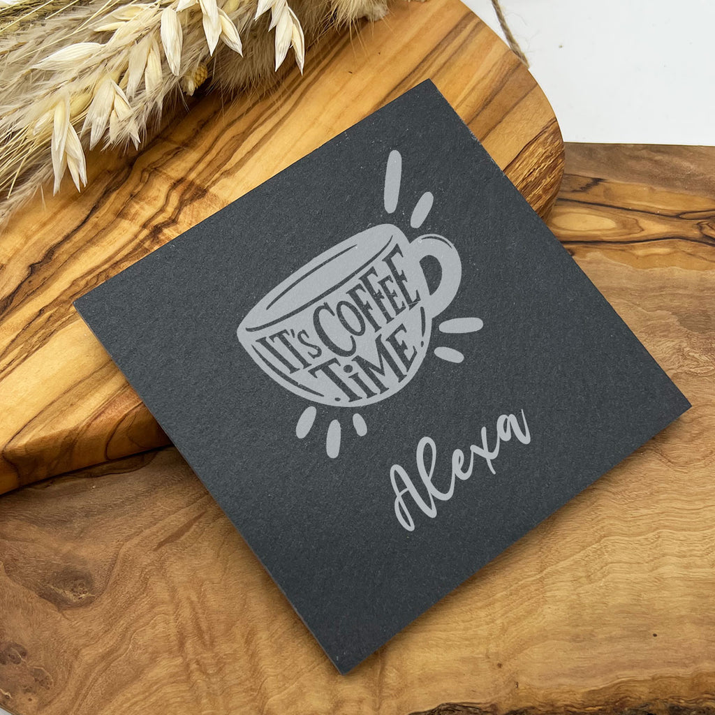 Personalised Natural Slate Coasters Coaster The Engraved Gift